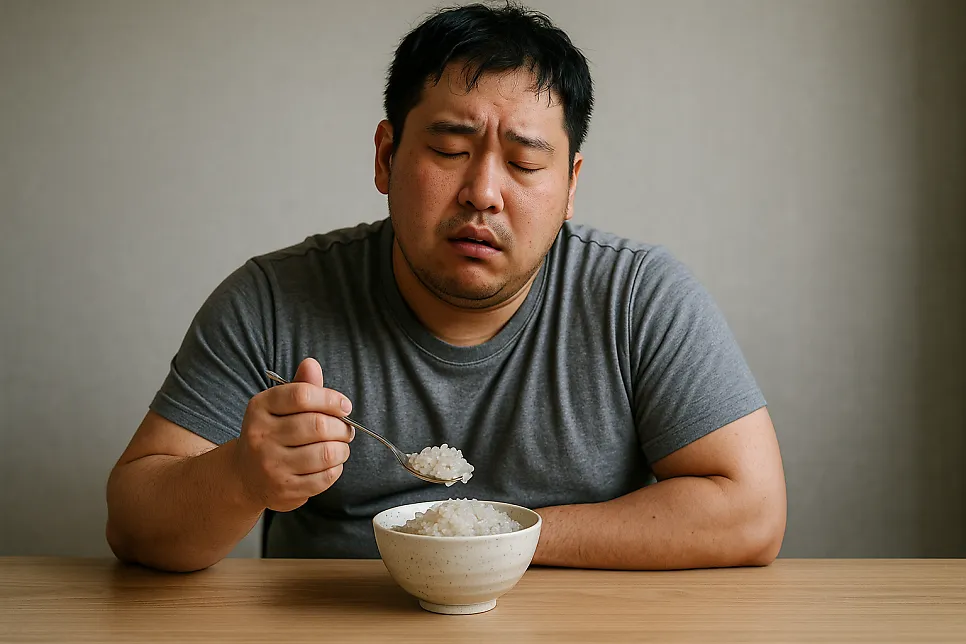 곤약밥만 먹으면, 물만 먹어도 살찔 수 있습니다.