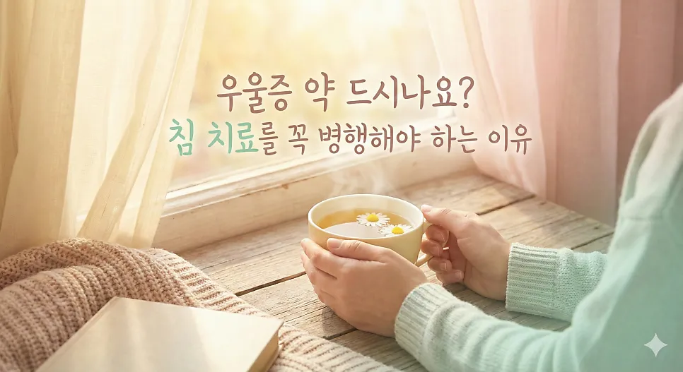 "약만 먹어도 될까요?" 우울증 없는 편안한 날을 11일 더 늘려주는 한의원 침 치료
