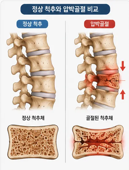 허리 압박골절, 요추·흉추 척추압박골절 증상과 치료 후 회복은 어떻게 될까?
